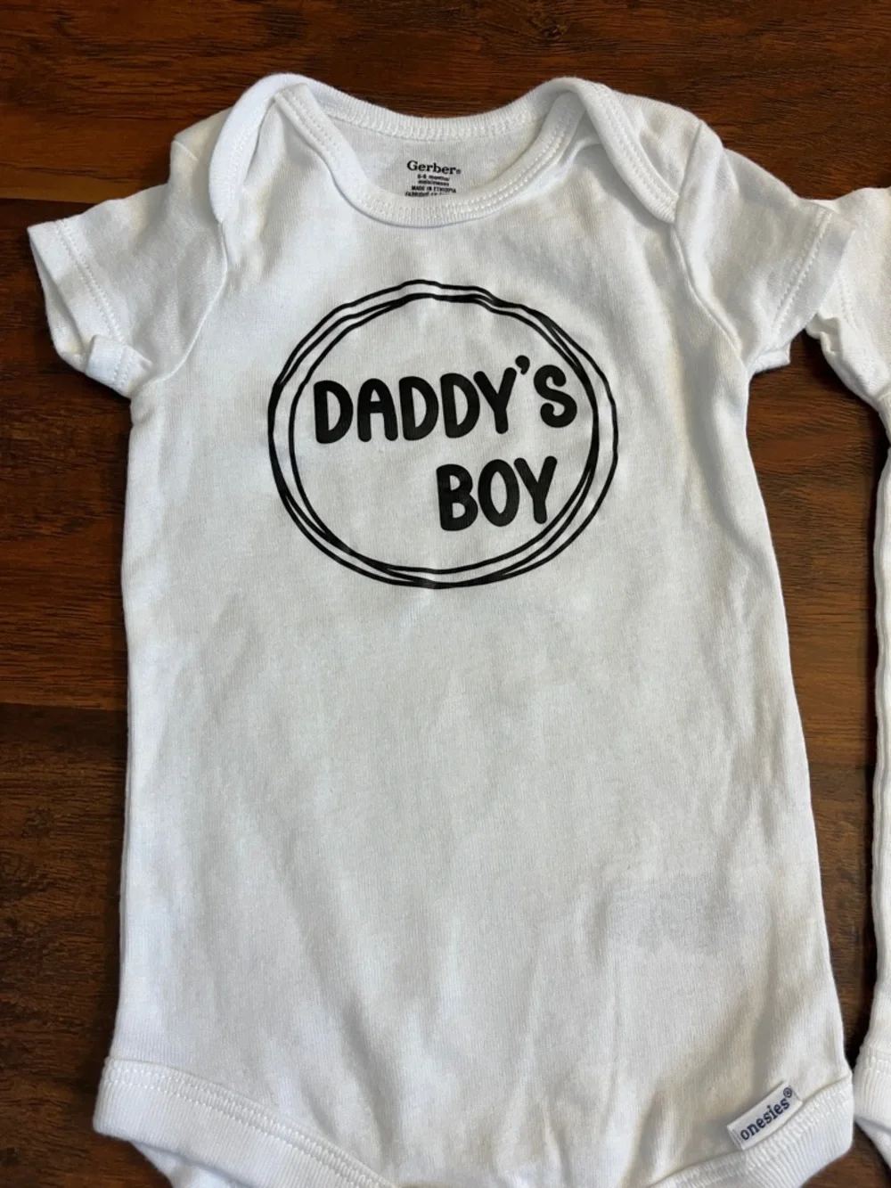 ⭐️⭐️ PICK 5 / $20 Gerber White Baby One-Piece Bodysuits Dad-Themed Prints 6-9M